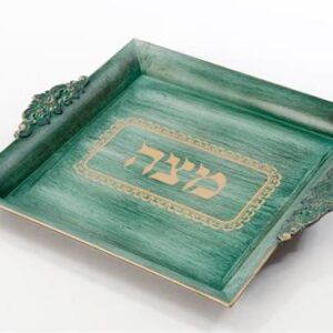 מגש למצה ענתיק 30×26×3 ס״מ — דגם LISBON