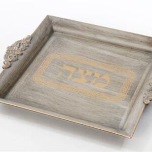 מגש למצה ענתיק 30×26×3 ס״מ — דגם VIOLA