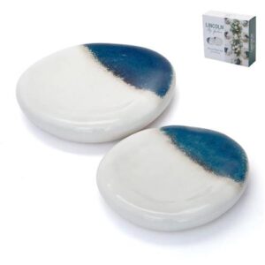 זוג פלטות בצורת סלע OCEAN אבן WHERE 27×25×5 ס״מ | 22×21×4 ס״מ
