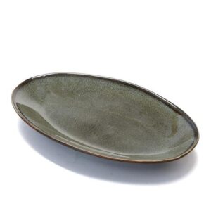 פלטה אובלית אבן WARE MADRIO ירוק 25×14.5 ס״מ