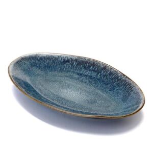 פלטה אובלית אבן WARE MADRIO כחול 25×14.5 ס״מ