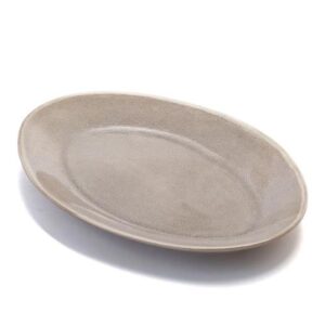 פלטה אובלית אבן WARE MADRIO מוקה 33×23 ס״מ