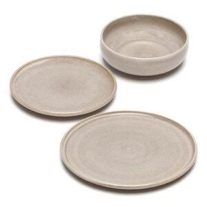 מערכת אוכל 18 חלקים אבן WARE MADRIO מוקה 28×21×18×6 ס״מ