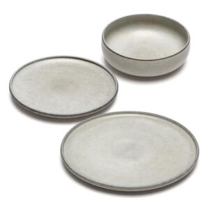 מערכת אוכל 18 חלקים אבן WARE MADRIO בטון 28×21×18×6 ס״מ