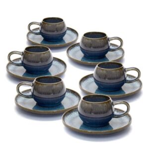 סט קפה אבן WARE MADRIO כחול 80 מ״ל