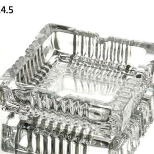 מאפרת זכוכית מרובעת 15×15×4.5 ס״מ