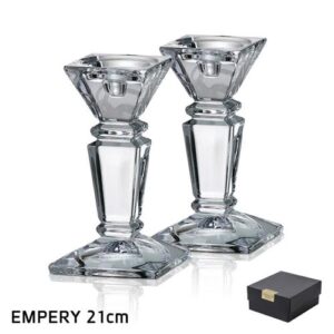 זוג פמוטים EMPERY קריסטל בוהמיה 21 ס״מ