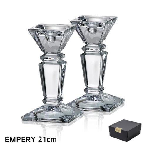 זוג פמוטים EMPERY קריסטל בוהמיה 21 ס״מ