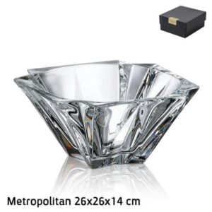 קערה METROPOLITAN קריסטל בוהמיה 26×26×14 ס״מ