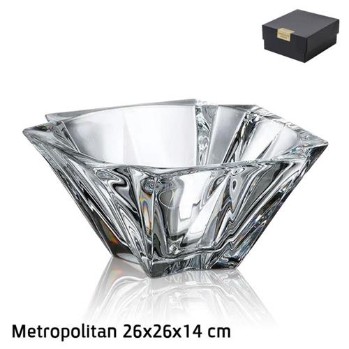 קערה METROPOLITAN קריסטל בוהמיה 26×26×14 ס״מ