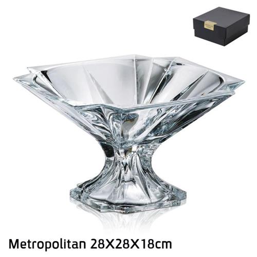 קערת רגל METROPOLITAN קריסטל בוהמיה 28×28×18 ס״מ